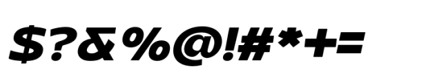 Schraft Bold Italic Semi Expanded Font OTHER CHARS