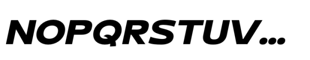Schraft Bold Italic Semi Expanded Font UPPERCASE