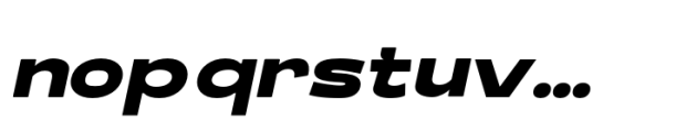 Schraft Bold Italic Semi Expanded Font LOWERCASE