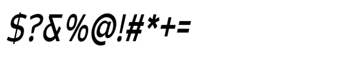 Schraft Italic Condensed Font OTHER CHARS