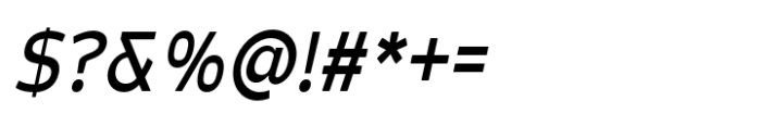 Schraft Italic Semi Condensed Font OTHER CHARS