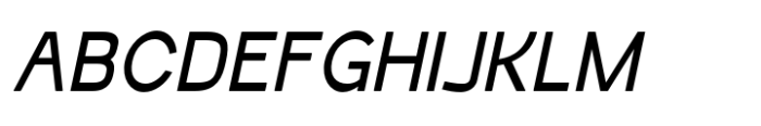 Schraft Italic Semi Condensed Font UPPERCASE