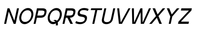 Schraft Italic Semi Condensed Font UPPERCASE