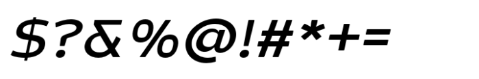 Schraft Italic Semi Expanded Font OTHER CHARS
