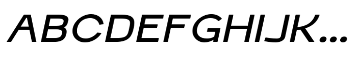 Schraft Italic Semi Expanded Font UPPERCASE