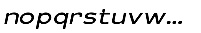 Schraft Italic Semi Expanded Font LOWERCASE
