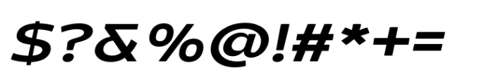 Schraft Medium Italic Expanded Font OTHER CHARS