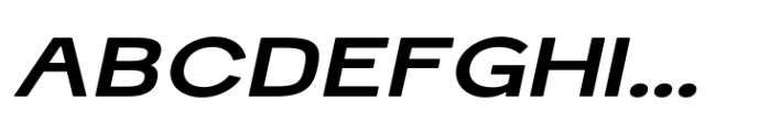 Schraft Medium Italic Expanded Font UPPERCASE