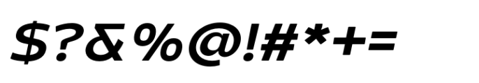 Schraft Medium Italic Semi Expanded Font OTHER CHARS