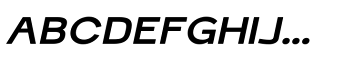 Schraft Medium Italic Semi Expanded Font UPPERCASE