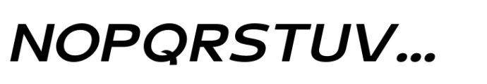 Schraft Medium Italic Semi Expanded Font UPPERCASE
