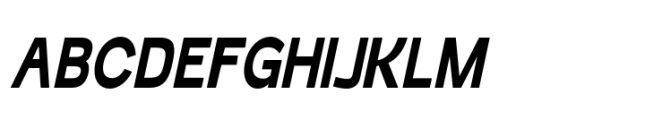 Schraft Semi Bold Italic Condensed Font UPPERCASE