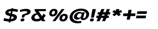 Schraft Semi Bold Italic Expanded Font OTHER CHARS