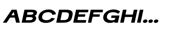 Schraft Semi Bold Italic Expanded Font UPPERCASE
