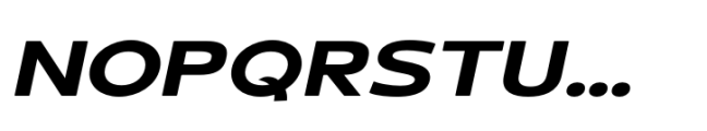 Schraft Semi Bold Italic Expanded Font UPPERCASE