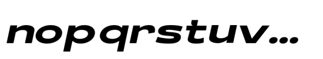Schraft Semi Bold Italic Expanded Font LOWERCASE