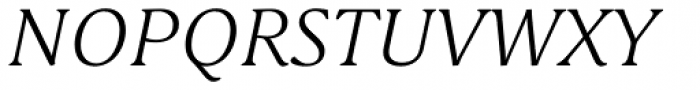 Schuss Serif Pro Light Italic Font UPPERCASE