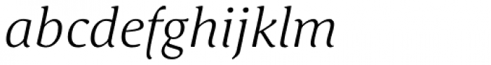 Schuss Serif Pro Light Italic Font LOWERCASE