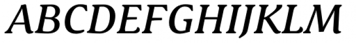Schuss Serif Pro Medium Italic Font UPPERCASE