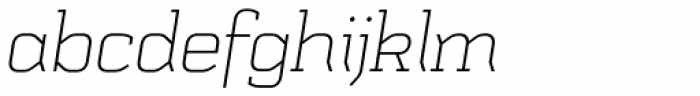 Schwager Thin Italic Font LOWERCASE