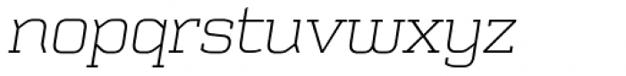 Schwager Thin Italic Font LOWERCASE