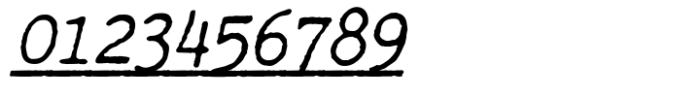 Science Typewriter Italic Under Font OTHER CHARS