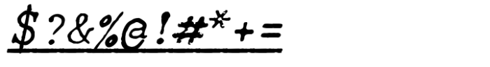 Science Typewriter Italic Under Font OTHER CHARS