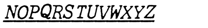 Science Typewriter Italic Under Font UPPERCASE