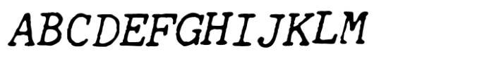 Science Typewriter Italic Font UPPERCASE