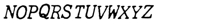 Science Typewriter Italic Font UPPERCASE