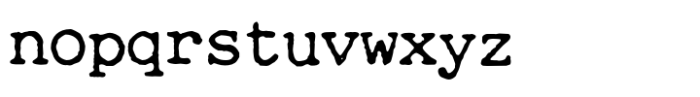 Science Typewriter Regular Font LOWERCASE