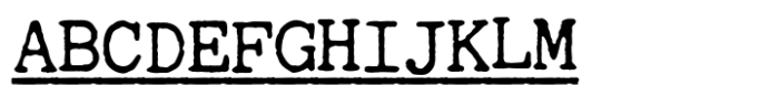 Science Typewriter Under Font UPPERCASE