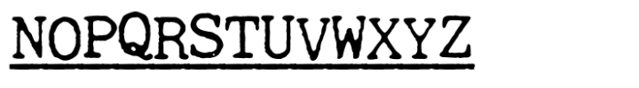 Science Typewriter Under Font UPPERCASE