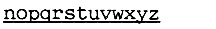 Science Typewriter Under Font LOWERCASE
