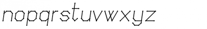 Science White Bold Italic Font LOWERCASE