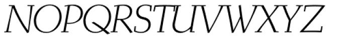 Scintilla Pro ExtraLight Italic Font UPPERCASE