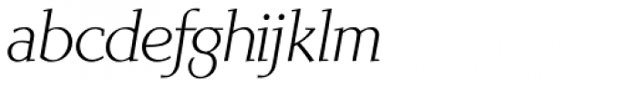 Scintilla Pro ExtraLight Italic Font LOWERCASE