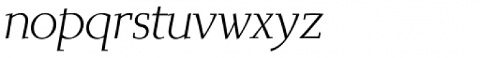 Scintilla Pro ExtraLight Italic Font LOWERCASE