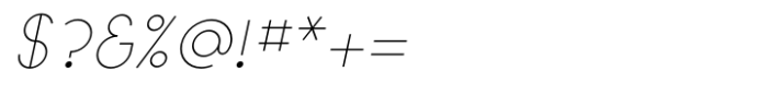Scirckel Light Oblique Font OTHER CHARS