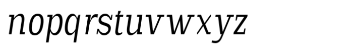 Scolver Condensed Italic Font LOWERCASE
