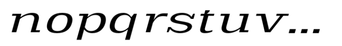 Scolver Expanded Italic Font LOWERCASE