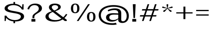 Scolver Expanded Font OTHER CHARS