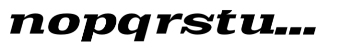 Scolver Extra Bold Expanded Italic Font LOWERCASE