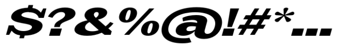 Scolver Extra Bold Slant Expanded Font OTHER CHARS