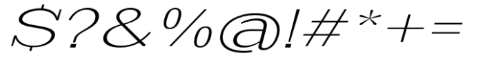 Scolver Extra Light Expanded Italic Font OTHER CHARS