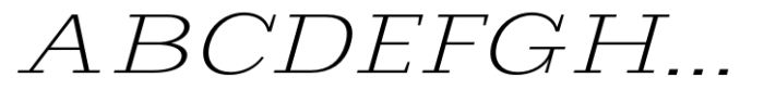 Scolver Extra Light Expanded Italic Font UPPERCASE