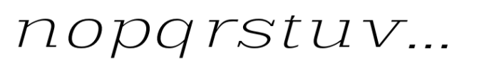 Scolver Extra Light Expanded Italic Font LOWERCASE