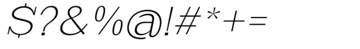 Scolver Extra Light Italic Font OTHER CHARS