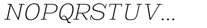 Scolver Extra Light Italic Font UPPERCASE
