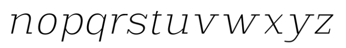 Scolver Extra Light Italic Font LOWERCASE